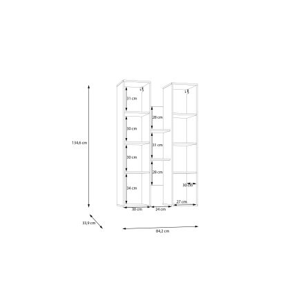 Seinähylly INAR tammi/beige