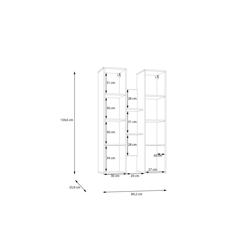 Seinähylly INAR tammi/beige
