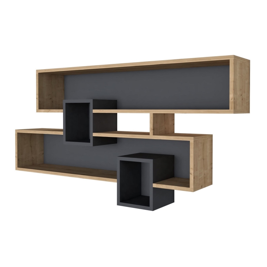 Seinähylly KAREN 120x72,2 cm ruskea/antrasiitti