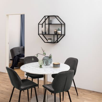 Seinähylly SARON 77x77 cm musta