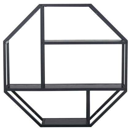 Seinähylly SARON 77x77 cm musta