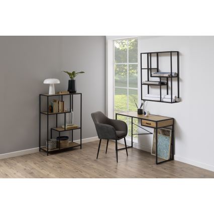 Seinähylly SARON tammi/musta