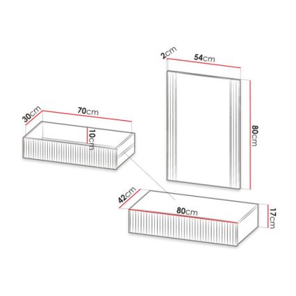 Seinähylly + seinäpeili WITH tammi wotan