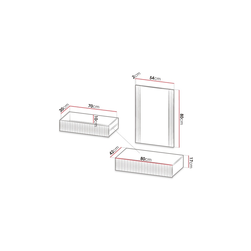 Seinähylly + seinäpeili WITH tammi wotan
