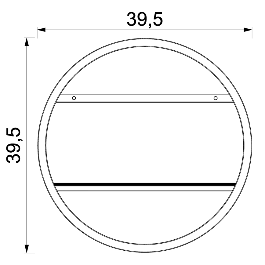Seinähylly SHELF halkaisija 39,5 cm tammi