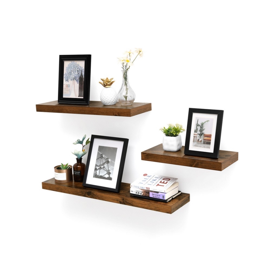 Seinähylly SHELFY, ruskea