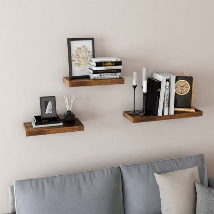 Seinähylly SHELFY, ruskea