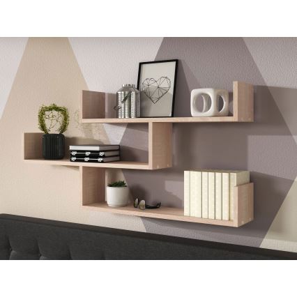 Seinähylly TRIO 119x55x18 cm sonoma-tammi