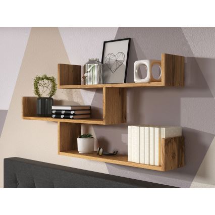 Seinähylly TRIO 119x55x18 cm Wotan-tammi