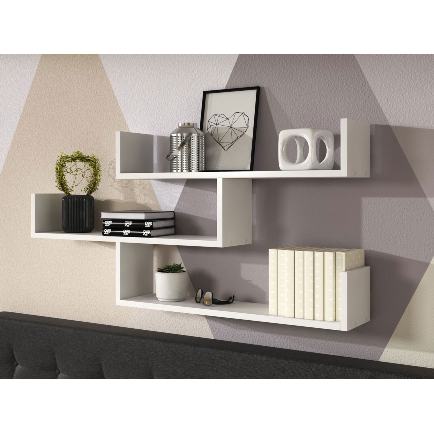 Seinähylly TRIO 55x119 cm valkoinen