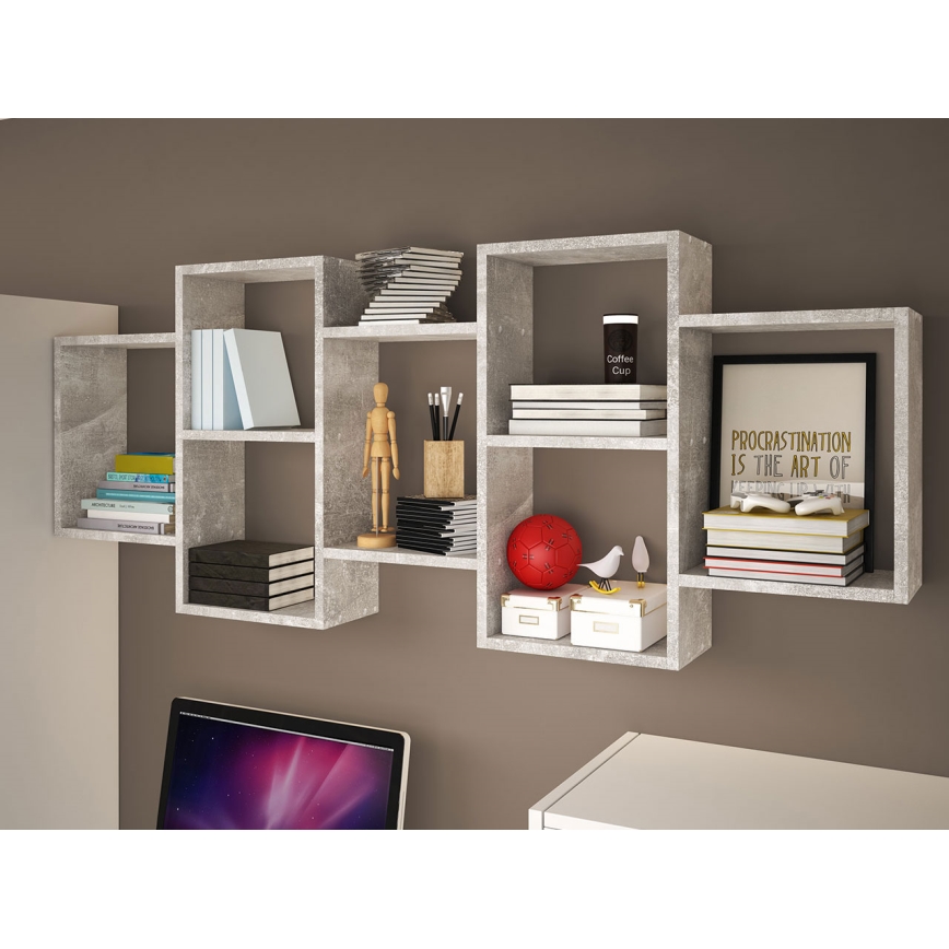 Seinähylly TRIO 65x161 cm harmaa