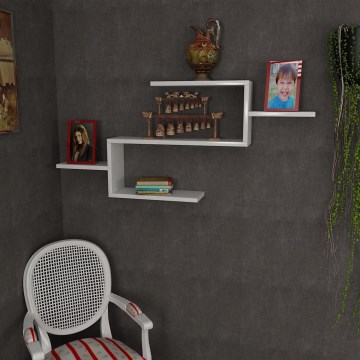 Seinähylly TWIST 49,4x104 cm valkoinen