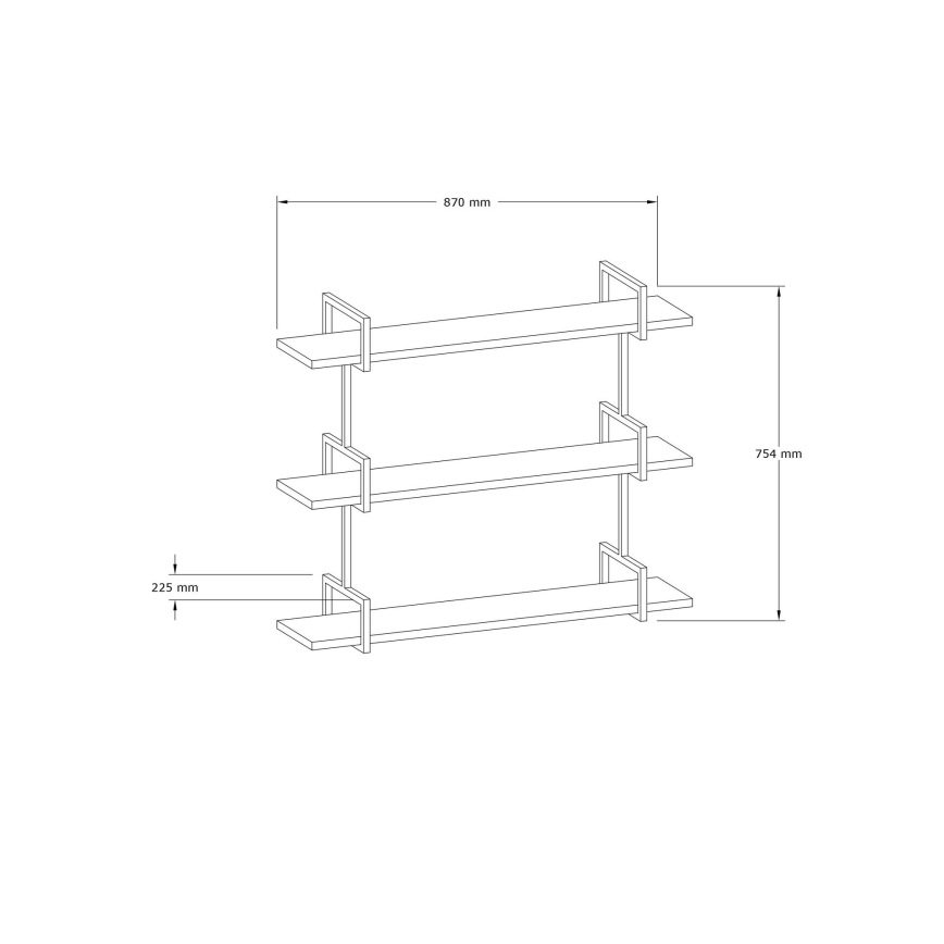 Seinähylly URAS 76x90 cm mänty