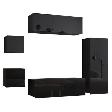 Seinäkaappi CALABRINI 34x105 cm musta