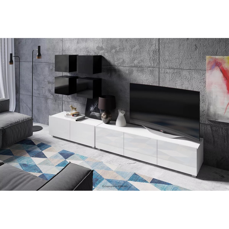 Seinäkaappi PAVO 34x34 cm kiiltävä musta