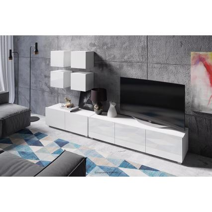 Seinäkaappi PAVO 34x34 cm kiiltävä valkoinen