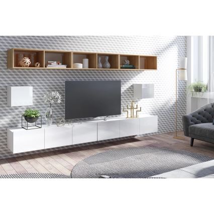 Seinäkaappi PAVO 34x34 cm kiiltävä valkoinen