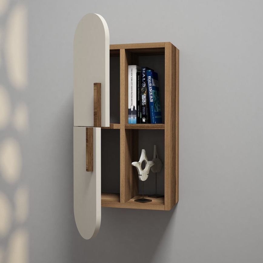 Seinäkaappi ROSE 60x35 cm ruskea/kermanvärinen