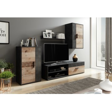 Seinäkalusto BRICK, ruskea/musta