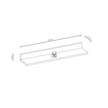 Seinäkalusto BRICK, ruskea/musta