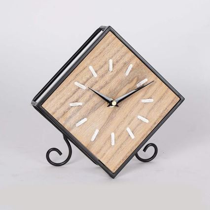 Seinäkello 1 x AA-paristo 21,5 x 22 cm beige/musta