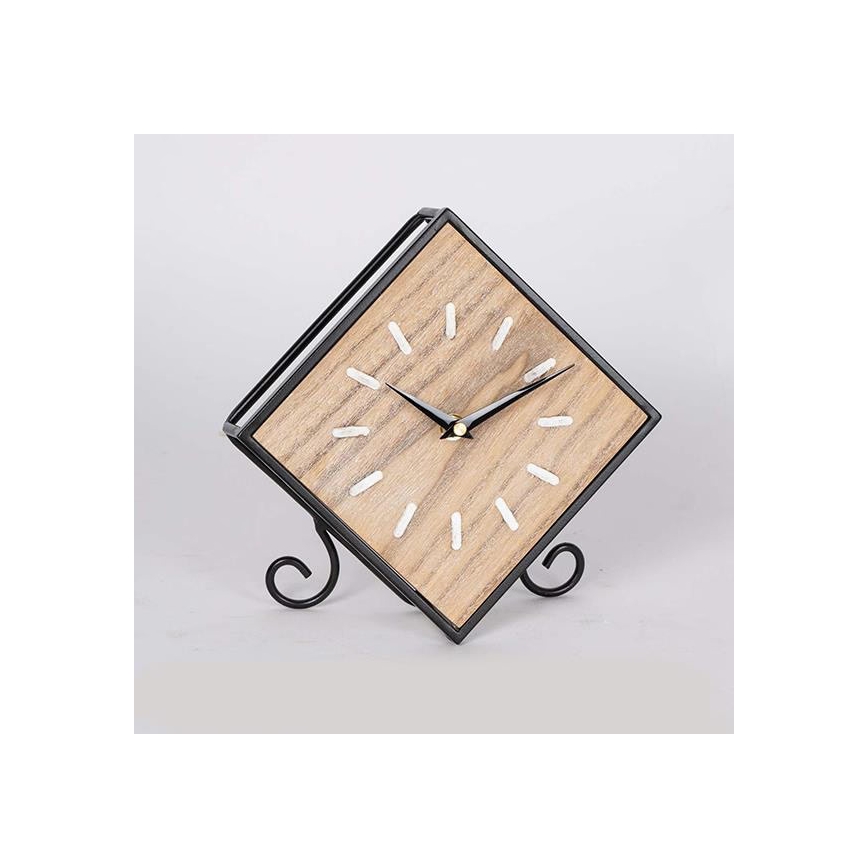 Seinäkello 1 x AA-paristo 21,5 x 22 cm beige/musta