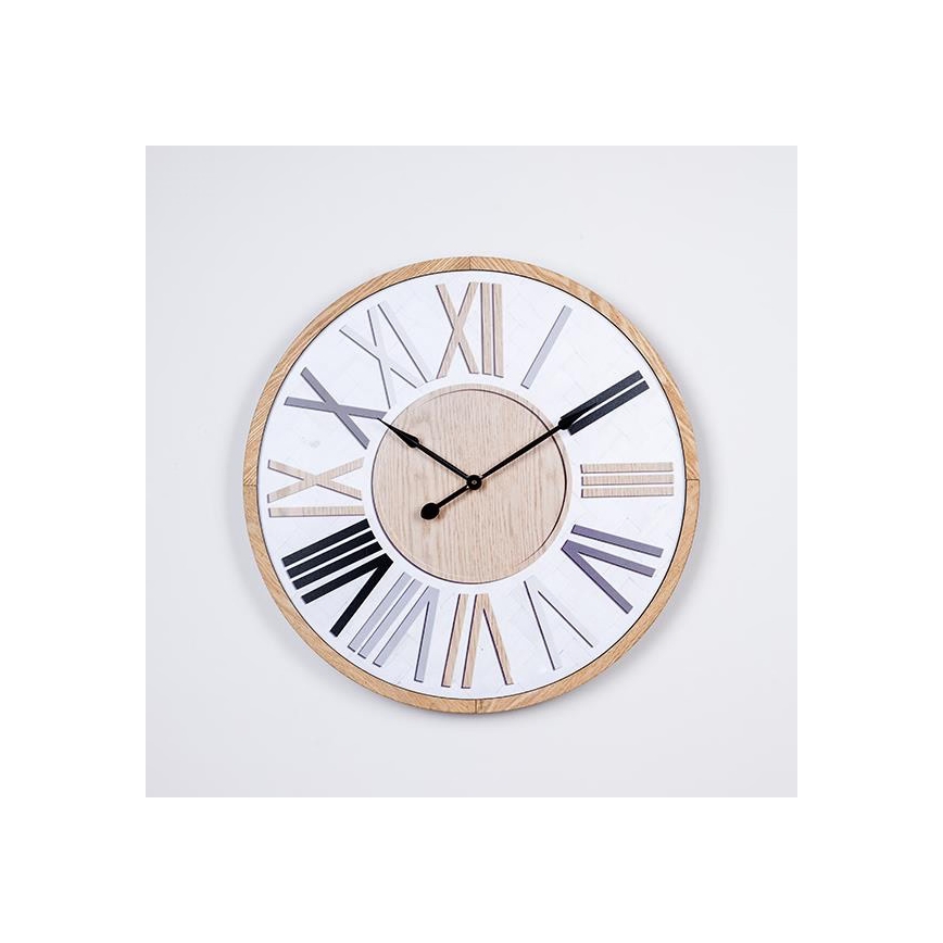 Seinäkello 1 x AA, Ø 50 cm, valkoinen/beige