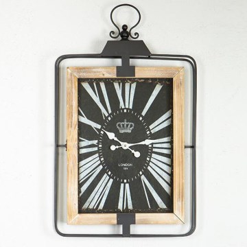 Seinäkello 1xAA 76x46 beige/musta