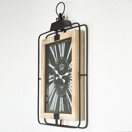 Seinäkello 1xAA 76x46 beige/musta