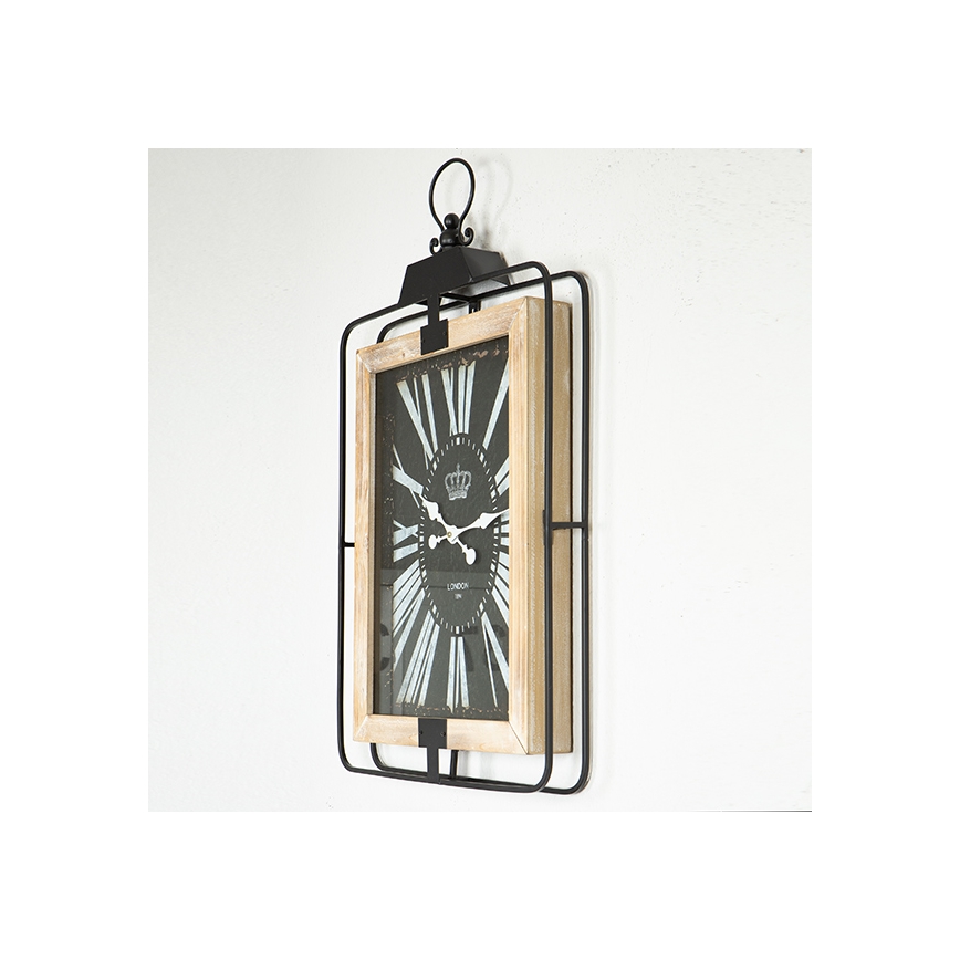 Seinäkello 1xAA 76x46 beige/musta