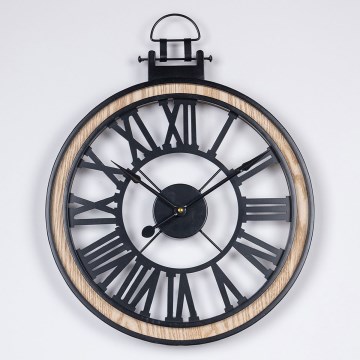 Seinäkello 1xAA halkaisija 40 cm musta/kerma