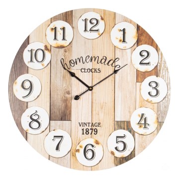 Seinäkello 1xAA, halkaisija 58,2 cm, valkoinen/beige