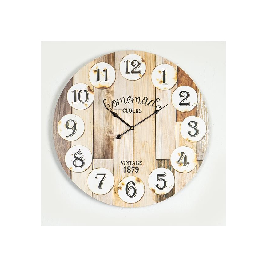 Seinäkello 1xAA, halkaisija 58,2 cm, valkoinen/beige