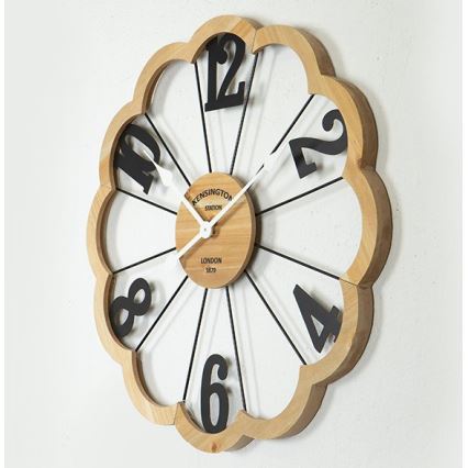 Seinäkello 1xAA halkaisija 60 cm beige/musta