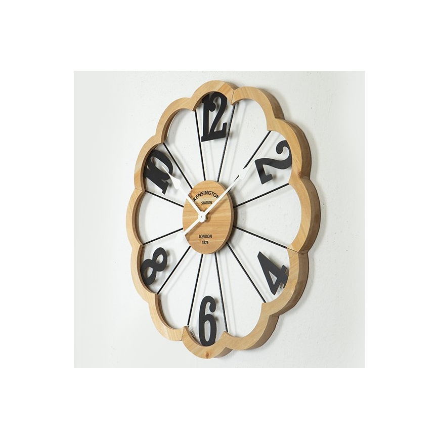 Seinäkello 1xAA halkaisija 60 cm beige/musta