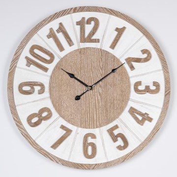 Seinäkello 1xAA halkaisija 60 cm beige/valkoinen