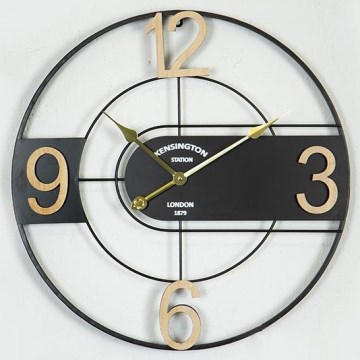 Seinäkello 1xAA halkaisija 60 cm musta