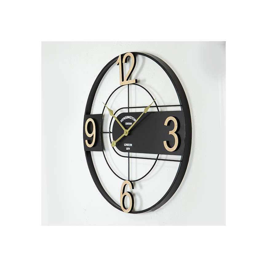Seinäkello 1xAA halkaisija 60 cm musta