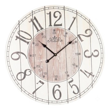 Seinäkello 1xAA Ø 58,2 cm valkoinen/beige