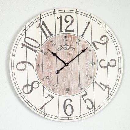 Seinäkello 1xAA Ø 58,2 cm valkoinen/beige