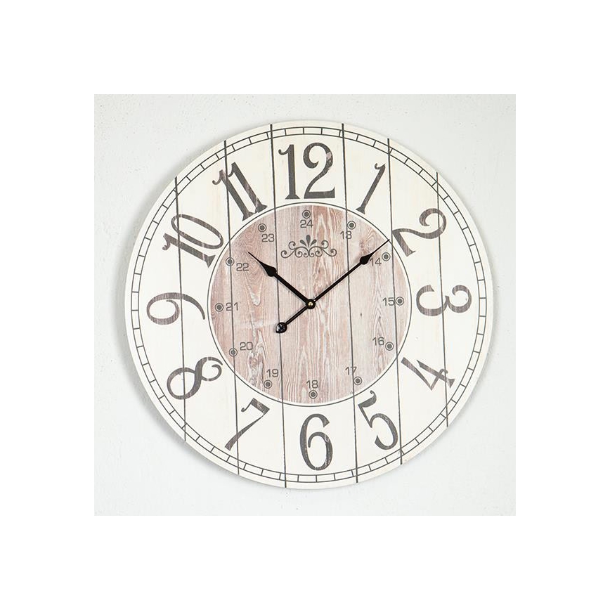 Seinäkello 1xAA Ø 58,2 cm valkoinen/beige