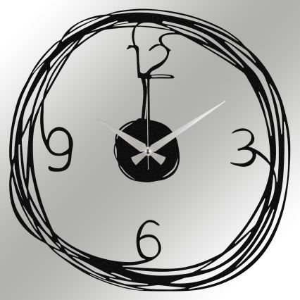 Seinäkello 48 cm 1xAA musta