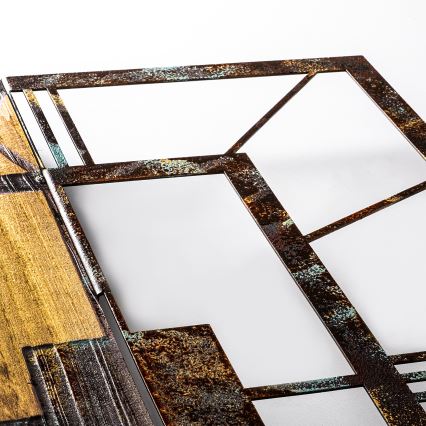 Seinäkello 49x58 cm 1xAA puu/metalli