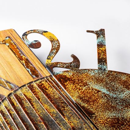 Seinäkello 58x58 cm 1xAA puu/metalli