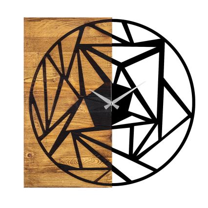 Seinäkello 60x58 cm 1xAA puu/metalli