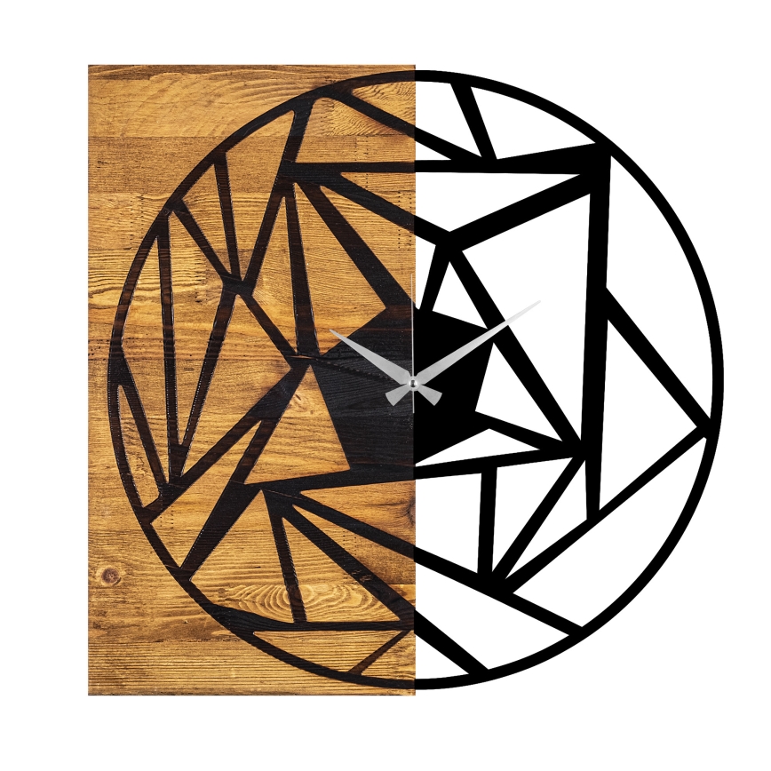 Seinäkello 60x58 cm 1xAA puu/metalli