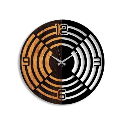 Seinäkello halkaisija 56 cm 1xAA puu/metalli