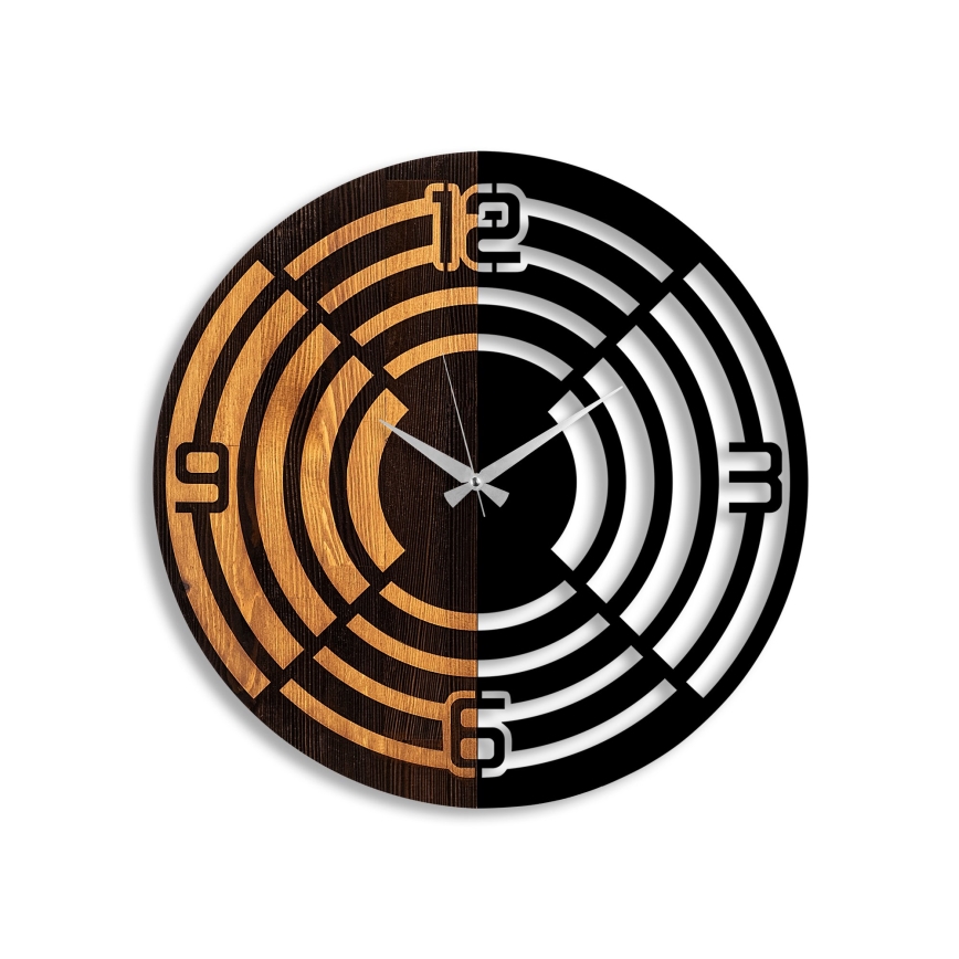 Seinäkello halkaisija 56 cm 1xAA puu/metalli