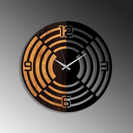 Seinäkello halkaisija 56 cm 1xAA puu/metalli