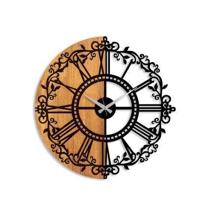 Seinäkello halkaisija 56 cm 1xAA puu/metalli